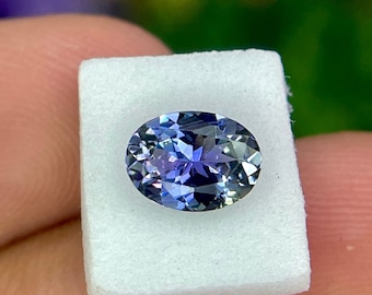 Natural Tanzanite Oval Cut .80 Cts , 7x5 mm , Mermaid Tanzanite , Zoisite Tanzanite , (Loupe Clean) #1987