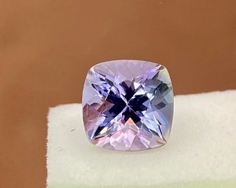 Special Color Natural Unheated Tanzanite , 1.22 Cts , 6 mm , Cushion Cut Tanzanite , (Loupe Clean) #1967