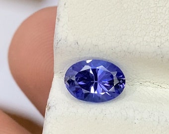 Natural Tanzanite Oval Cut .73 Cts , 7x5 mm , Highly Lustrous Tanzanite, (Loupe Clean) #1831