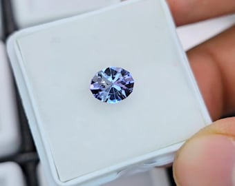 Natural Unheated Tanzanite Oval Fancy Cut Faceted Loose Gemstone , Weight-1.03 Cts , Size -7x7.5mm , Zoisite Tanzanite (Loupe Clean) #B13.26