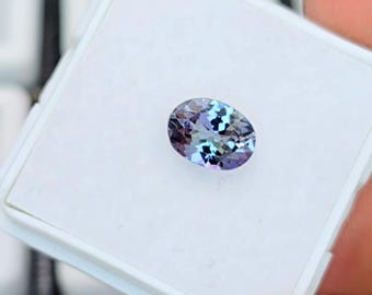 Natural Unheated Tanzanite Oval Cut Faceted Loose Gemstone , Weight -1.18 Cts , Size - 8x5.8 mm , Zoisite Tanzanite  (Loupe Clean) #B13.35