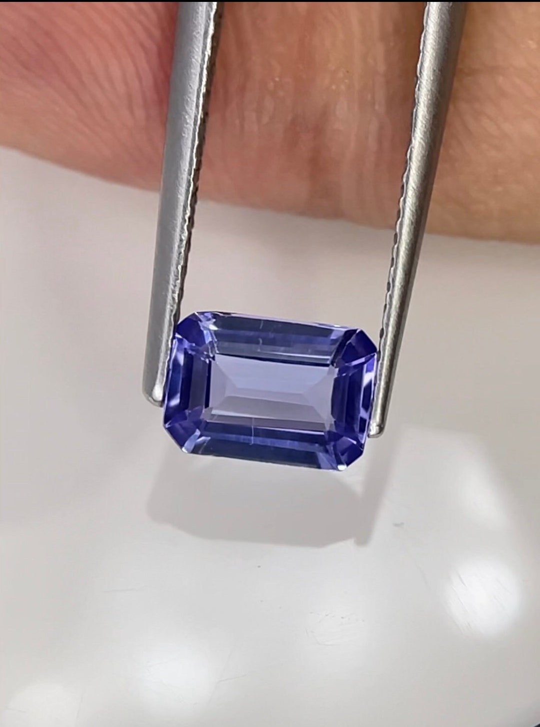 Emerald Cut Tanzanite, Beautiful Blue Color Tanzanite , .90 Cts 7x5 Mm ...