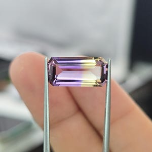 Finest Quality Natural Ametrine, 4.92 Cts 16x7.5 mm Long Cushion Cut Faceted Loose Gemstone Ametrine. (Loupe Clean)  #B50.15
