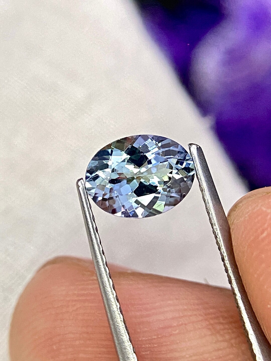 Unheated Mermaid Tanzanite , Beautiful Zoisites Tanzanite , 1.17 Cts 7.5x5.5 Mm Oval Cut ...