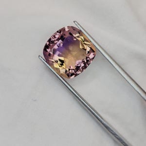 Finest Quality Natural Ametrine, 11.7 mm Cushion Cut Weight-6.98 Cts Faceted Loose Gemstone Ametrine. (Eye Clean)  #B50.45