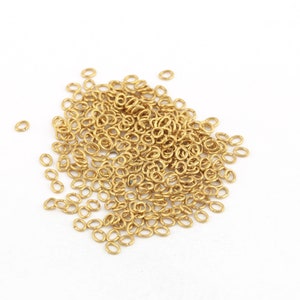 0.80x4mm Raw Brass Oval Jump Rings, Open Oval Jump Rings, High Quality Jump Rings, Brass Jump Rings, 250Pcs, HM-164