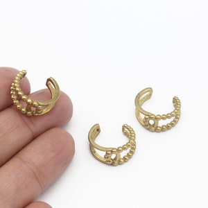 Manguito de oreja de latón crudo, manguito de oreja de bola, manguito de oreja delicado, pendientes de cartílago, manguito de oreja de aro, hallazgos de pendientes, fabricación de joyas, 15 mm, CP-49