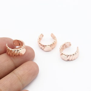 Rose Gold Plated Ear Cuff, Dainty Ear Cuff, Hoop Ear, Brass Hoop Ear Cuff, Earrings Findings, Jewelry Supplier, Whosale, 16mm, CP-18