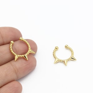24k Vergoldet Ohr Manschette, Kugel Ohr Manschette, zierliche Ohr Manschette, Knorpel Ohrringe, Vergoldet Ohr Manschette, Ohrringe Zubehör, 16mm