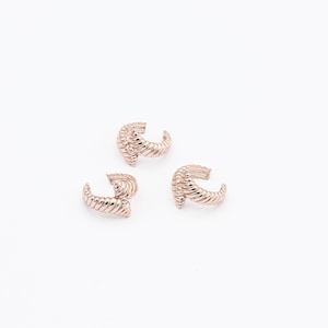Rose Gold Plated Ear Cuff, Twisted Ear Cuff, Hoop Ear, Gold Plated Hoop Ear Cuff, Earrings Findings, Jewelry Supplier, 13mm, CP-9