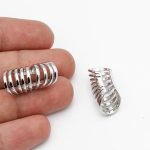 Boucles d'oreilles cartilage plaqué rhodium, Bijou d'oreille, Bijou délicat, Anneau d'oreille en laiton, Accessoires de boucles d'oreilles, Fournisseur de bijoux, 12 x 27 mm, CP-247