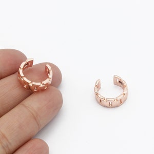 Rose Gold Plated Ear Cuff, Dainty Ear Cuff, Hoop Ear, Brass Hoop Ear Cuff, Earrings Findings, Jewelry Supplier, Whosale, 16mm, CP-20