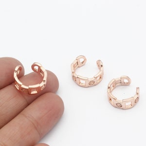 Rose Gold Plated Ear Cuff, Dainty Ear Cuff, Hoop Ear, Rose Gold Plated Hoop Ear Cuff, Earrings Findings, Jewelry Supplier, 15mm, CP-19