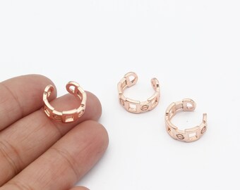 Rose Gold Plated Ear Cuff, Dainty Ear Cuff, Hoop Ear, Rose Gold Plated Hoop Ear Cuff, Earrings Findings, Jewelry Supplier, 15mm, CP-19