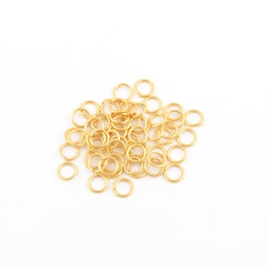 1.2x9mm 24k Gold Plated Jump Rings, Open Jump Rings, High Quality Jump Rings, Gold Plated Connectors, Brass Jump Rings, 25 Pcs,  AL-5