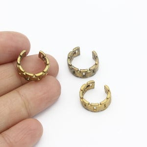 Raw Brass Ear Cuff, Dainty Ear Cuff, Hoop Ear, Brass Hoop Ear Cuff, Earrings Findings, Jewelry Supplier, Whosale, 16mm, CP-35