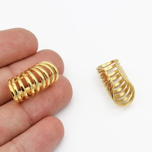 24k Gold Plated Cartilage Earrings, Ear Cuff, Dainty Ear Cuff, Brass Hoop Ear Cuff, Earrings Findings, Jewelry Supplier, 12x27mm, CP-246