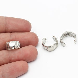 Rhodium Plated Ear Cuff, Dainty Ear Cuff, Hoop Ear, Brass Hoop Ear Cuff, Earrings Findings, Jewelry Supplier, Whosale, 16mm, CP-172