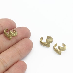 Raw Brass Ear Cuff, Twisted Ear Cuff, Hoop Ear, Raw Brass Hoop Ear Cuff, Earrings Findings, Jewelry Supplier, 13mm, CP-47