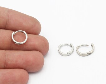 12mm Rhodium Plated Leverback Earring Clasps, Round Leverback Earrings,  Leverback Findings, Earring Findings, Jewelry Supplier, CP-126