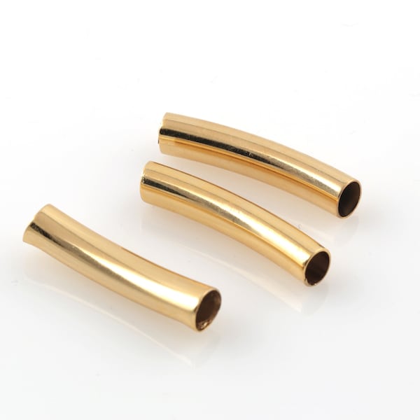 Gold Tube Bracelet Etsy