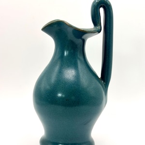 Bill Gordy Teal Art Pottery Pitcher – Signed Georgia Ceramic Vase