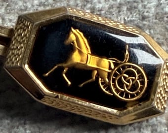 Vintage Celine Onyx Gold Koets Dasspeld Dasspeld Lux Designer Equestrian