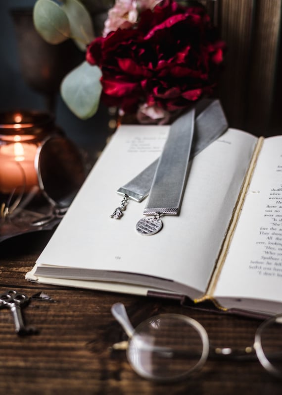 Lupin Inspired Velvet Bookmark: Wolf Charm, Book Lover Gift