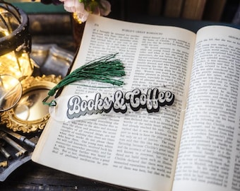 Books and Coffee Acrylic Bookmark