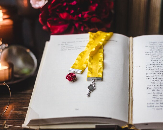 Beauty and the Beast Inspired Ribbon Bookmark, Belle, Bookmark, Bookish ...
