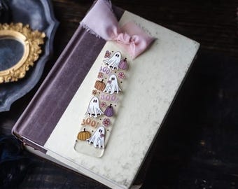 Acrylic Halloween Bookmarks with ribbon tassel