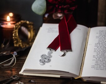 Celestial Snake Velvet Ribbon Bookmark: Reader Gift