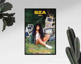 SZA - Ctrl  - Album Art Poster - Home Decor - Wall Art - Tracklist - Unframed