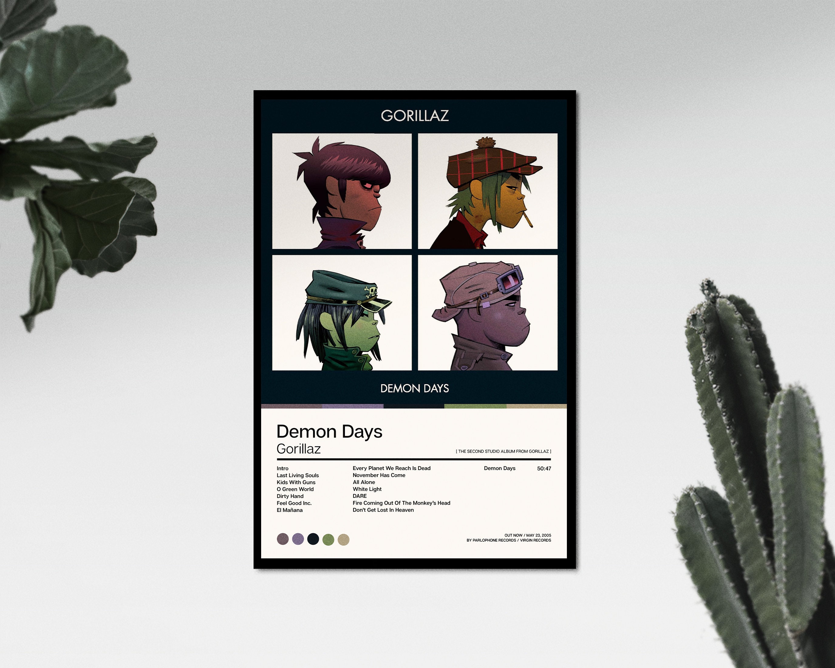 Discover Gorillaz - Demon Days - Album Art Poster