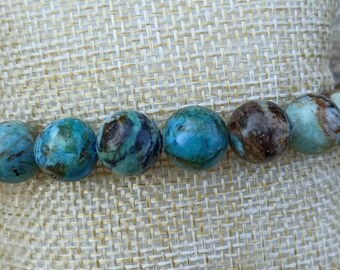 Ball Bracelet Lithotherapie Natural Stone Andes Blue Opal A 10mm