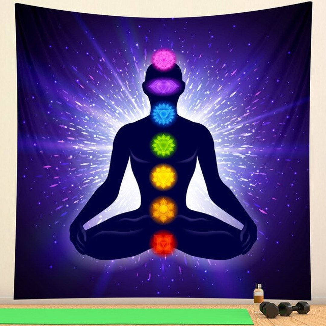 Sacred Chakras Yoga Wall Hanging Yoga Tapestry Decoration Etsy