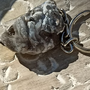 Rough Agate Geode Keychain
