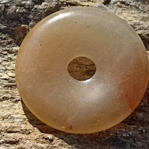 Pingente Donut Aventurina Laranja 3cm