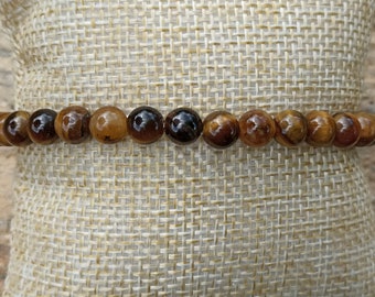 Bracelet Ball Lithotherapie Natural Stone Tiger Eye A 6mm