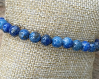 Bracelet Boule Lithothérapie Pierre Naturelle Lapis Lazuli A 6mm