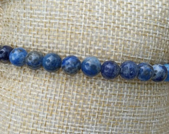 Bracelet Boule Lithothérapie Pierre Naturelle Lapis Lazuli AB 6mm