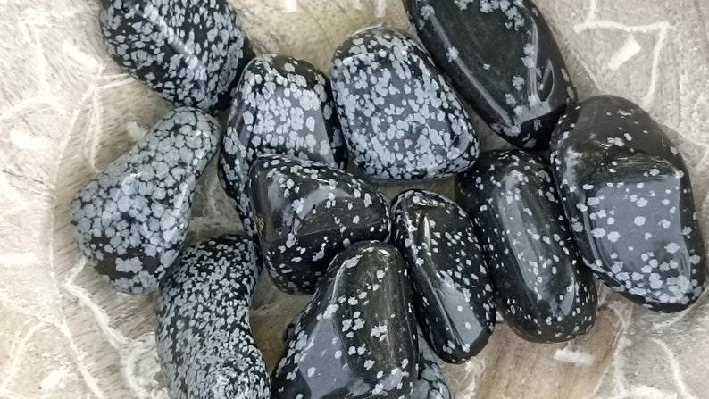 Snowflake Obsidian Pattern Snowflake Obsidian Tumbled Stone A+ 30-40mm - Etsy