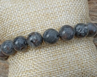Ball Bracelet Lithotherapy Natural Stone Yooperlite A 10mm