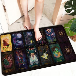 Tapis de Sol Cartes de Tarot | Décoration maison | Tapis ésotérique | Médium | ésotérisme | Astrologie
