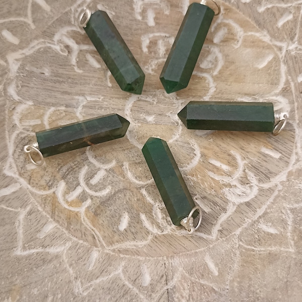 Pendentif Pointe Aventurine Verte A