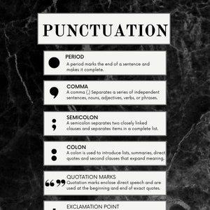 Punctuation Poster