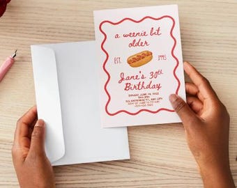 A Weenie Bit Older (Birthday Party Invitation)