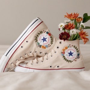 Hand Embroidered Flower Converse (shoe + embroidery)
