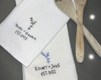 Embroidered Wedding Wash Cloth