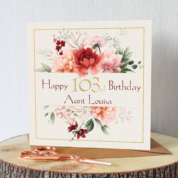103 Birthday Card - Etsy